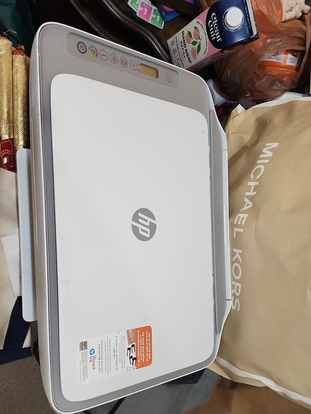 HP DeskJet 2755e White and Gray Wireless All-in-One Printer